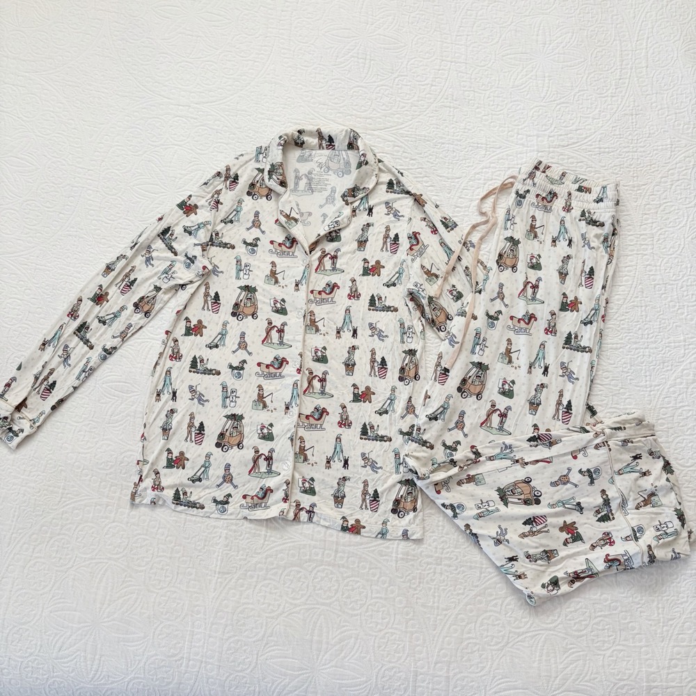 Sweet P Baby Co Bamboo Viscose Pajama‎ Set, Christmas Elves Print